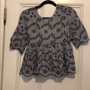 Zara eyelet top